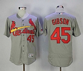St. Louis Cardinals #45 Bob Gibson Gray Flexbase Collection Stitched Jersey,baseball caps,new era cap wholesale,wholesale hats
